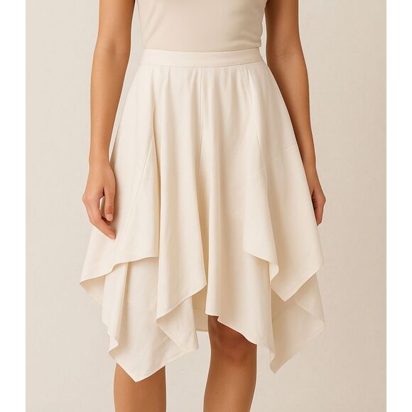 JASON WU GREY Draped Satin-Like Mini Skirt Sz 4 - Picture 1 of 5